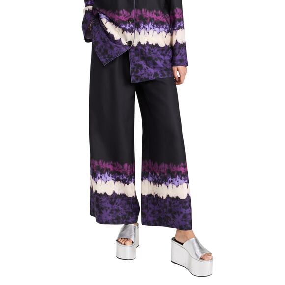 Scotch & Soda Pants - Scotch & Soda 'Eleni' Black Lyocell High Rise Wide Leg Pajama Pants Size M